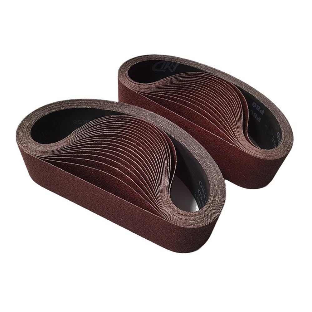 Szlifierka taśmowa, 10 szt. Grube 36 80 240 / Drobne 320 400 600 Paski ścierne, 75 x 457 mm(600)