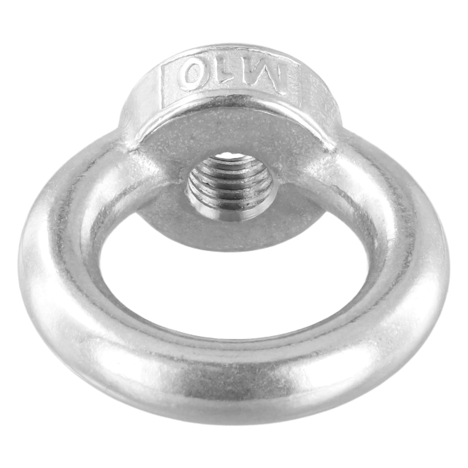 FUNSUEI 16 Tuercas Anulares M10, Tuercas de Ojo de Acero Inoxidable, Tornillos Anulares, para Atornillar, Colgar y Accesorios de Elevación