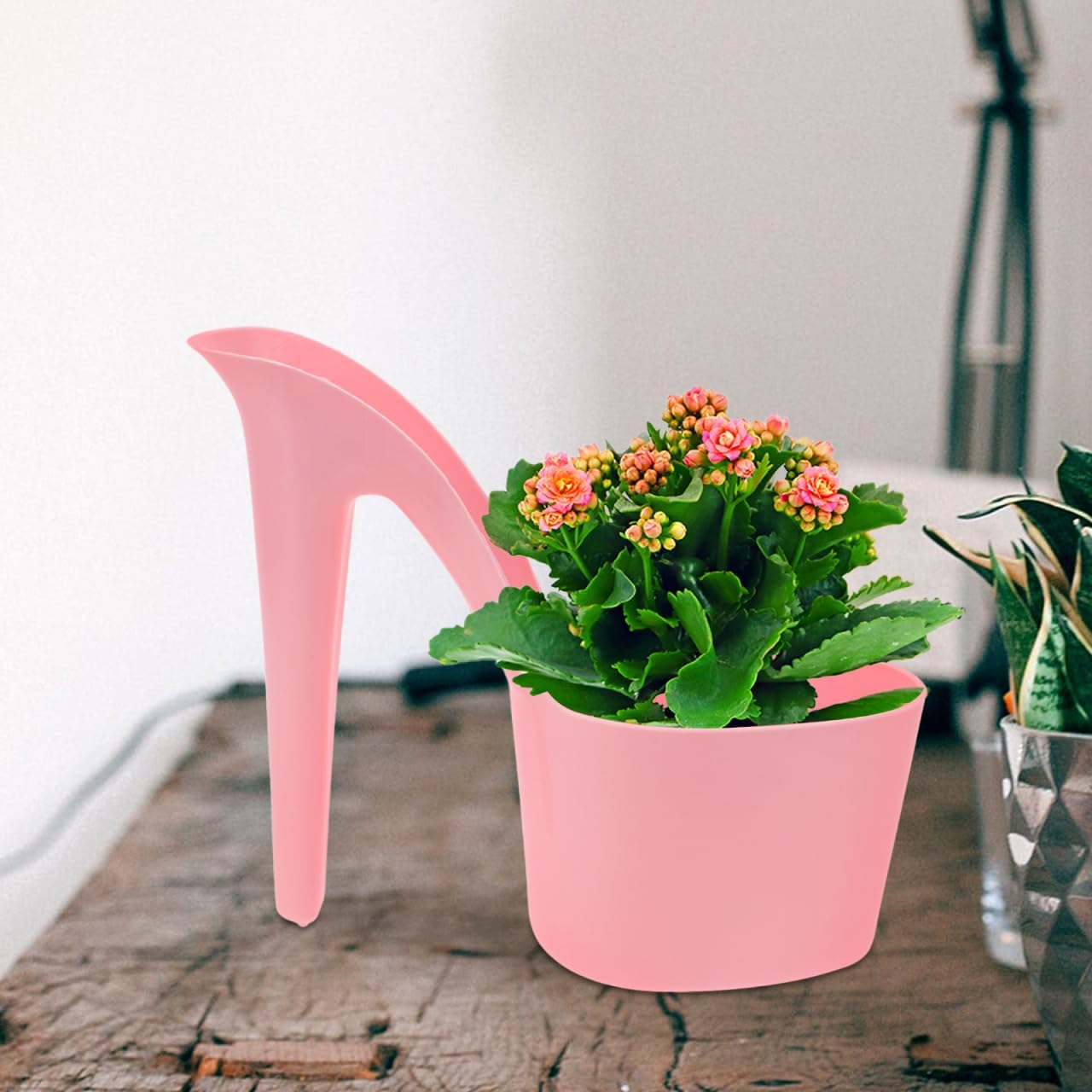 Totority High Heel Flower Pots 2pcs for Indoor Outdoor Use, Decorative Stylish Plant Holders for Home, Garden, Balcony – Durable Waterproof Plastic, Unique Artistic Design, for Plant