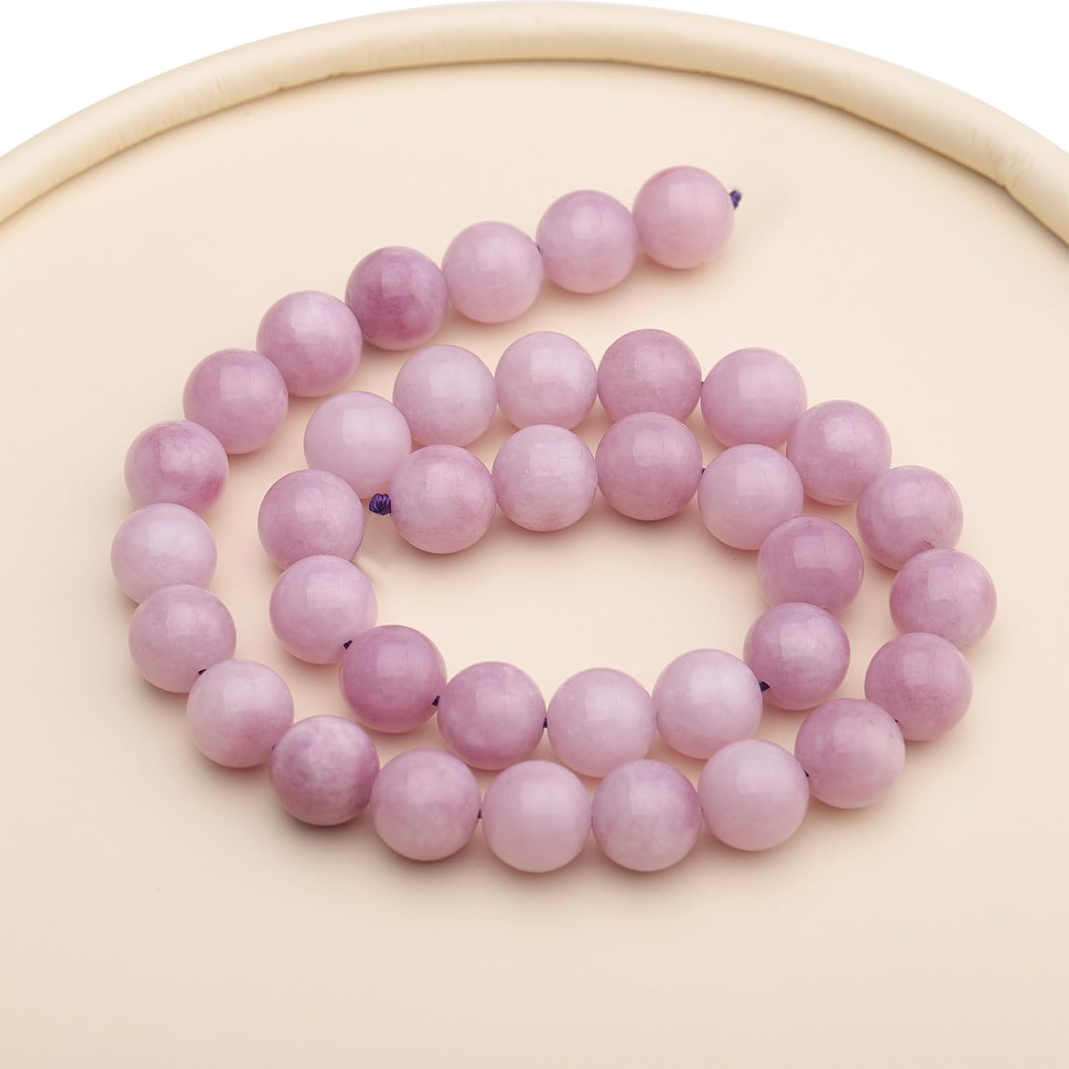 6mm Pink Chalcedony Natural Stone Beads for Jewelry Making Supplies,65pcs Round Loose Gemstones for Bracelet Necklace 15 Inch - Image 5
