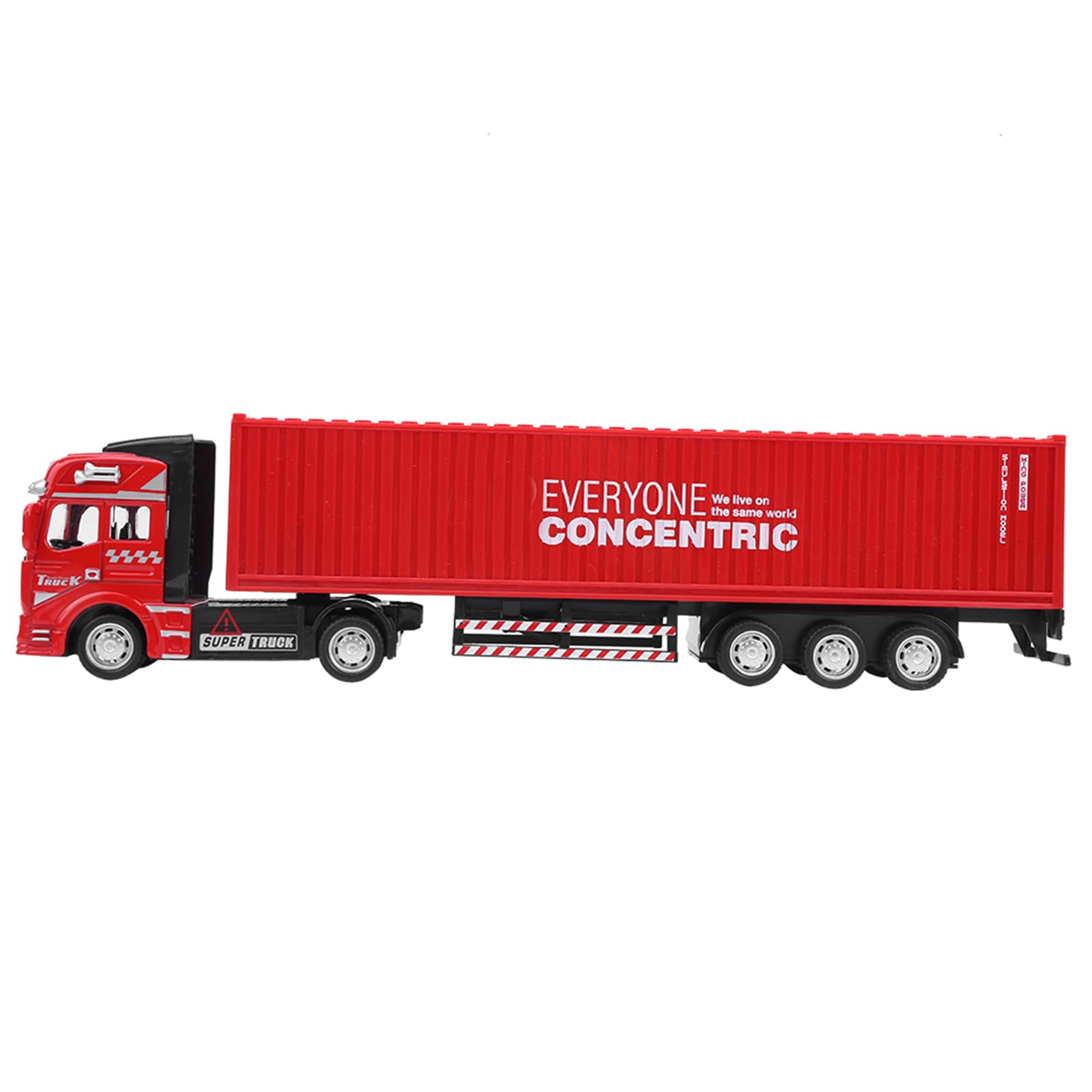 1: 48 Modello di Camion Portacontainer in Lega Giocattolo di Pregevole Fattura Veicolo per Auto, Tirare Indietro e Carrozzeria Rimovibile per Bambini Tempo di Gioco Rosso (Camion