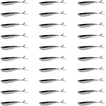 Lunker City Fishing Fin-S Fish 3.5" Fat 3 Pack Bundle Split Tail Soft Plastic Jerk Bait Minnow Bass Lure Original Walleye Bait, 30 Total Lures, Made in The USA