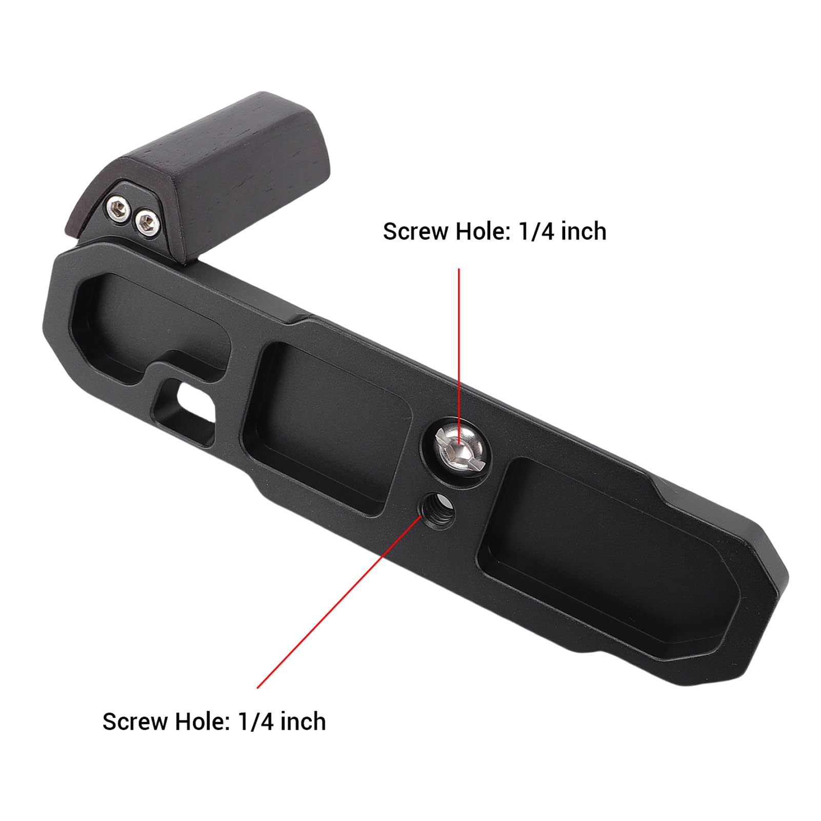 Sxhlseller Drewniany Uchwyt w Kształcie Litery L do FM2 FE2 FM3A, Ręcznie Wykonany Ergonomiczny Uchwyt Aparatu z aluminiową płytą bazową - Płyta Szybkiego Uwalniania, Mocowanie Statywowe