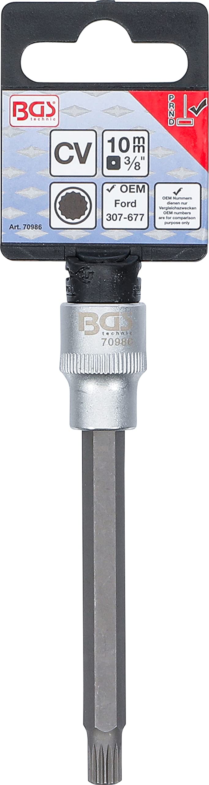 BGS 70986 | Nasadka specjalna do bitów | 10 mm (3/8") | wieloklin wewnętrzny (do XZN) | do Ford Power Shift DPS6 / 6DCT250