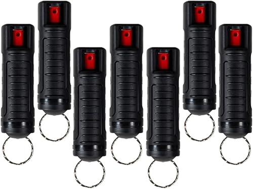 Police Magnum Llavero en aerosol de pimienta a granel de autodefensa fuerza máxima táctica llaveros de seguridad con clip de cinturón para mujeres y