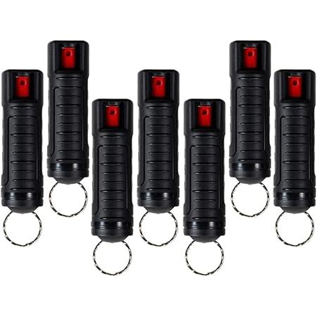 Police Magnum Bulk Pepper Spray Keychain Self Defense- Tactical Maximum Strength- Belt Clip Safety Key Chains for Women & Men- Made in The USA