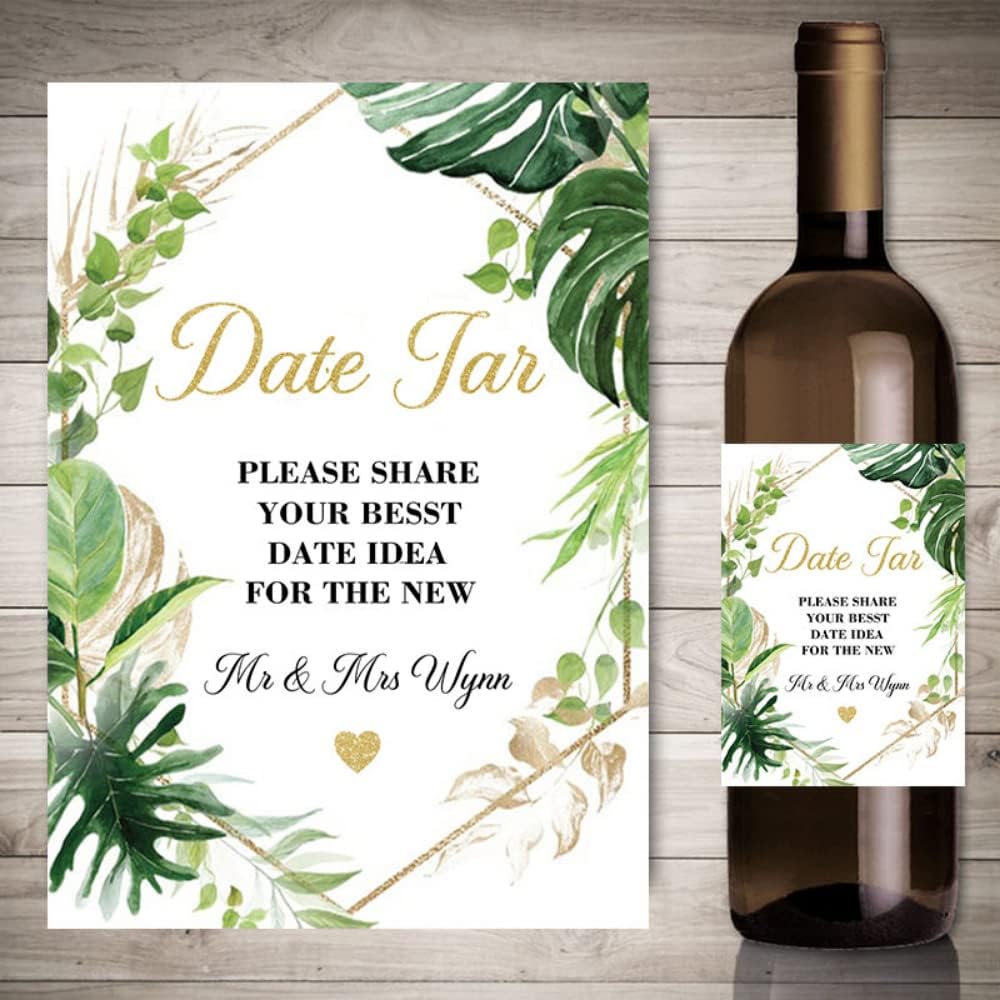 jifu Personalized Stickers Labels for Mini Bottles of Wine 50 Birthday Customized Wedding Stickers Labels for Wine Bottles Custom Wine Bottle Labels Stickers Personalized (D,20PCS)