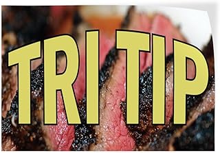 Decal Stickers Multiple Sizes Tri Tip Outdoor Advertising Printing Industrial Vinyl Safety Sign Label Restaurant & Food 24x18Inches