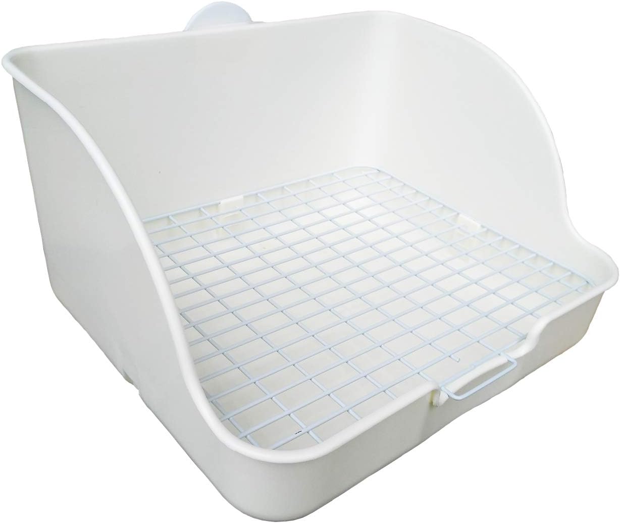 うさぎ用 トイレ 小動物用トイレ 四角トイレ 飼育ケージ内装 うさぎのトイレ 飛び散り防止 壁付きトイレ コーナートイレ うさぎ掃除用品 最大15 Offクーポン