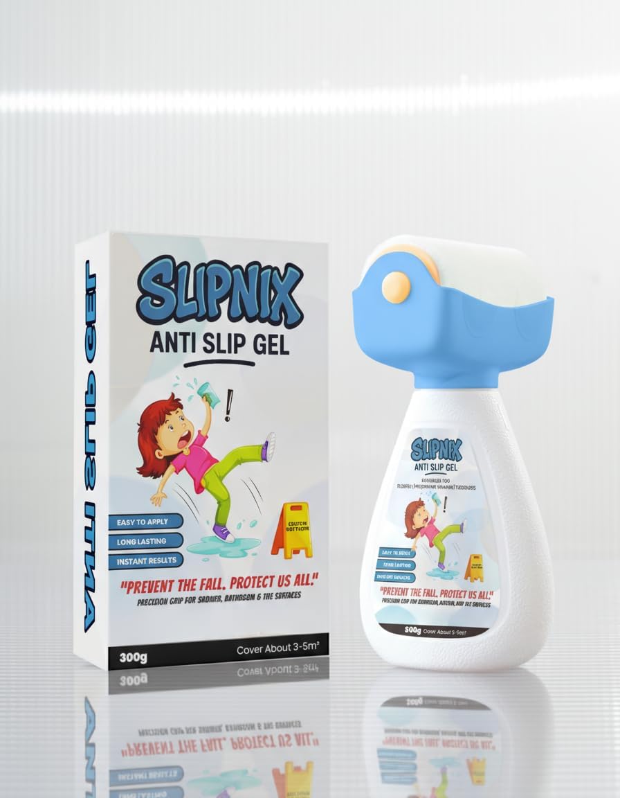 300g Anti Slip Gel – Clear Non-Slip Coating for Bathroom, Kitchen & Pool Floors – Slip Prevention & Fall Protection – Easy Application, Transparent & Durable