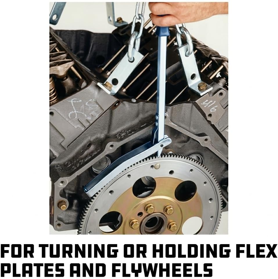Powerbuilt Flywheel Turning Tool, Flex Plate Tool, Flywheel Wrench, Engine Rotating Tool, Turning and holding flex plate and flywheels - 648455