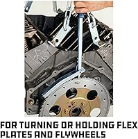 Vista 4 de Powerbuilt Herramienta de torneado de volante, Herramienta de placa flexible, Llave de volante, Herramienta giratoria del motor, Placa flexible