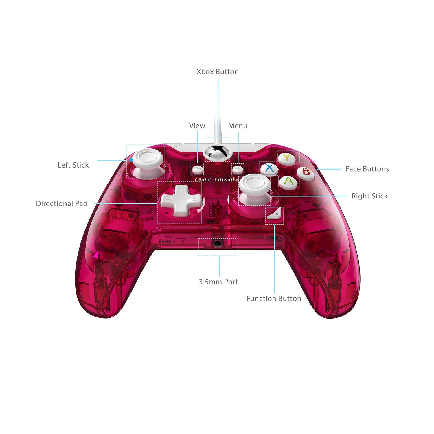 PDP Rock Candy Wired Controller for Xbox One