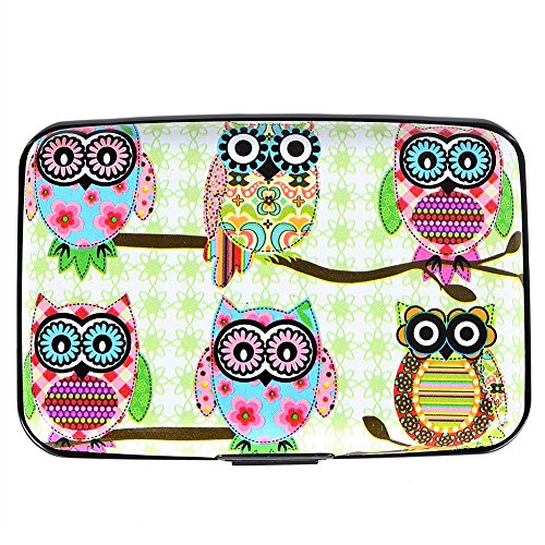 Vichline Aluminum Wallet Rfid Blocking Credit Card Holder For Men And Women Slim Metal Business Card Hard Case (Owl-5) #TOP18