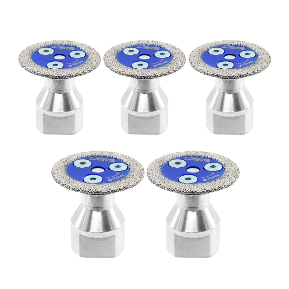 SHDIATOOL Mini Diamond Saw Blades M14 Thread Cutting Disc for Marble Granite Stone Concrete Masonry 5pcs 40mm