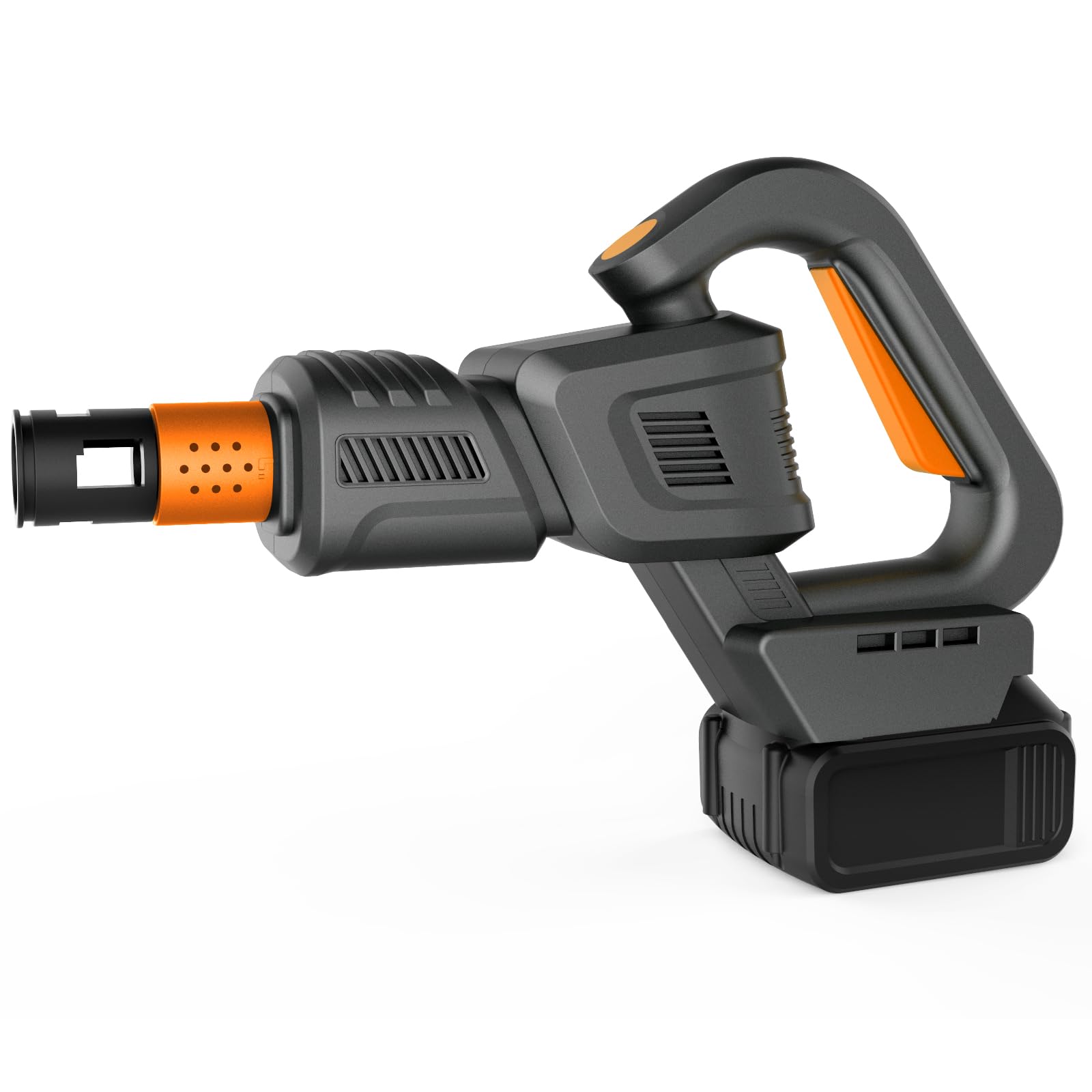 MECOC Cordless Pressure Washer, 970PSI Portable Power Washer with Rechargeable 4.0Ah Battery 6-in-1 Nozzle, 3 Speed Adjustment LCD Touch Screen, Handheld Car Washer for Home/Floor, Orange