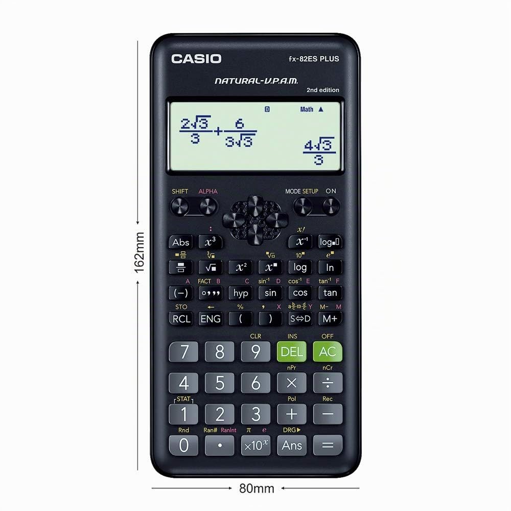 CASIO SUPER FX PLUS S2 計算機 CALCULADORA CIENTIFICA 252 FUNCOES FX-82ES PLUS-2nd Edition PRETA