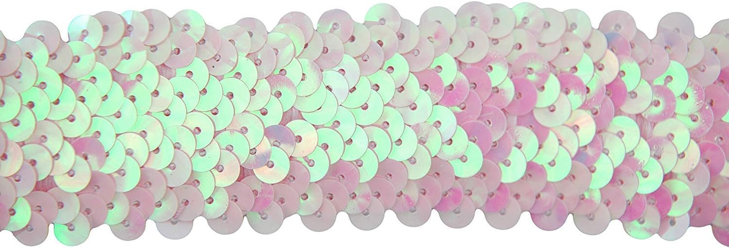 Threadart Stretch Sequin Trim Roll - 1.5" Wide 11yd Length - Lime Green - Available in 18 Colors - 2 Widths