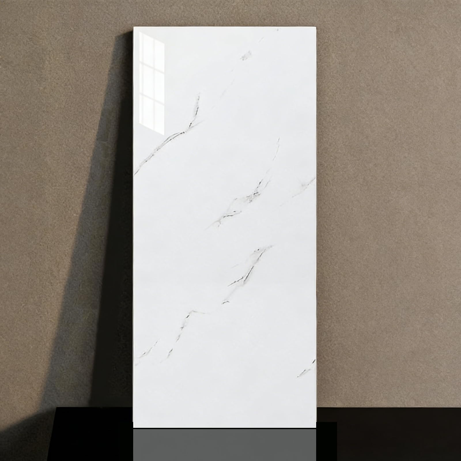 Piastrelle di Marmo Autoadesive,Piastrelle Adesive Marmo Impermeabili,Pannello TV Effetto Marmo,Resistente All'Abrasione E Ai Graffi,per Decorazione Interna
