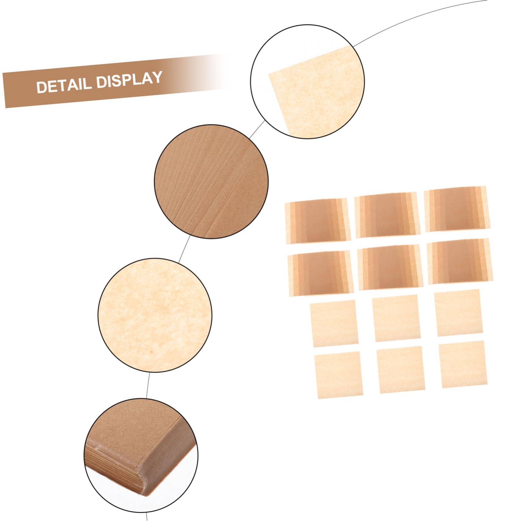 Cabilock 500pcs Disposable Paper Food Liners for Fried Foods Pizza and Snacks Greaseproof Oil Absorption Paper for Easy Clean Up and Use