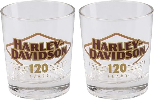 Miniatura 2 de Harley-Davidson Juego de vidrio doble antiguo 120 aniversario, edición limitada