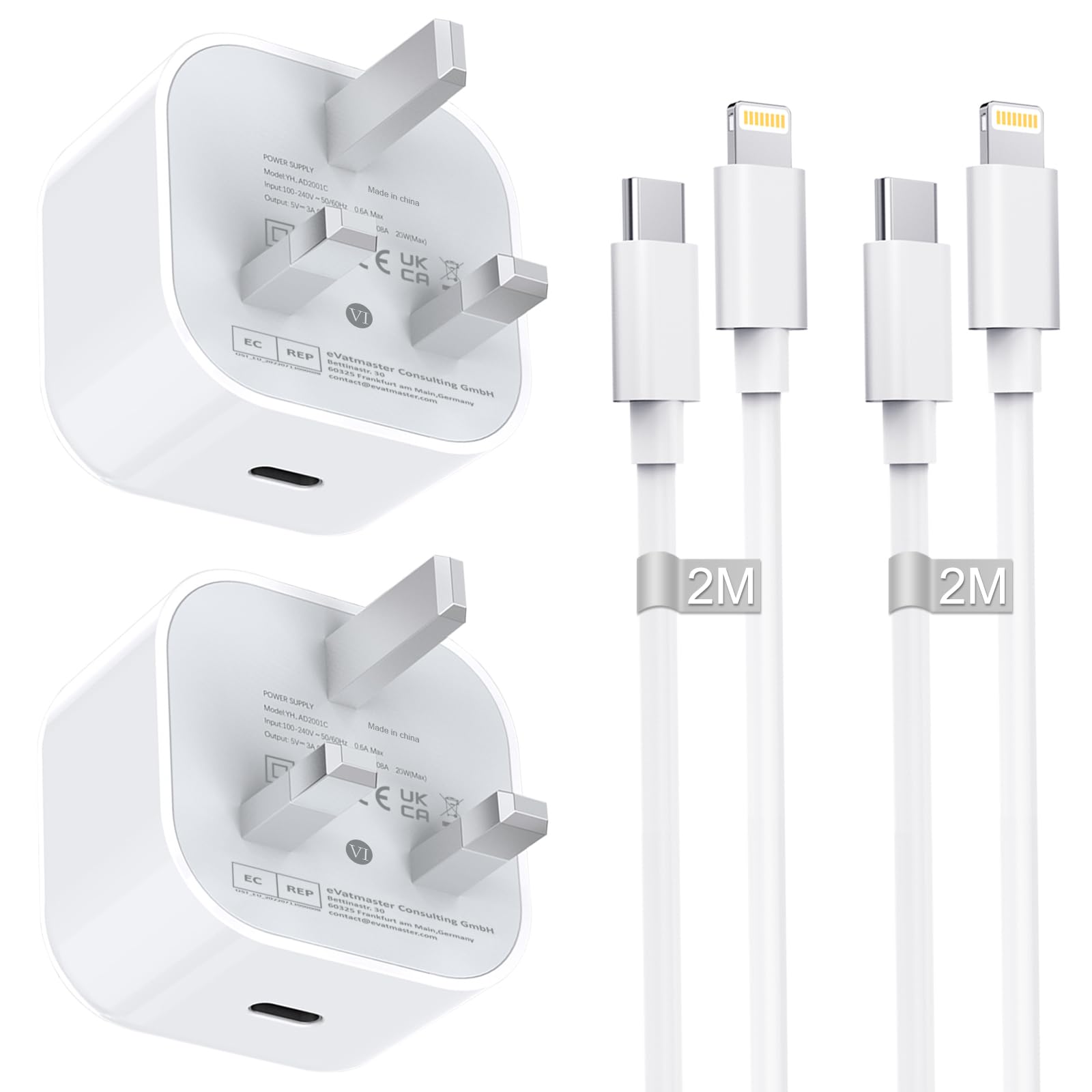 USB C charger and Lightning Cable 2M 2Pack[MFi Certified], 20W iPhone Charger Fast Charge for Phone 14 13 12 11 Pro Max/Mini/XS/X/8/SE, iPhone Fast Charger Cable and Plug USB C Charger Power Adapter