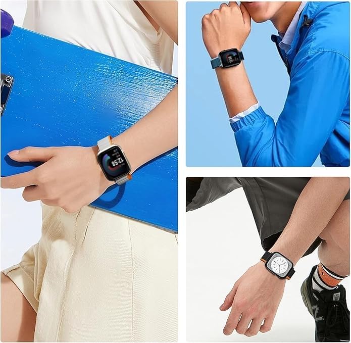 Image of YODI Watch Band Compatible with Fitbit Versa 4 / Fit bit Versa 3 / Fitbit Sense /Sense 2 Band, Soft Replacement Silicone Wristband for Women Flexible Waterproof Sport Watch Strap for Men Large