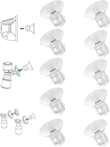 Insertos de brida, 10 unidades de escudos para extractor de leche de 190.827 in* 0.206 in compatibles con Momcozy