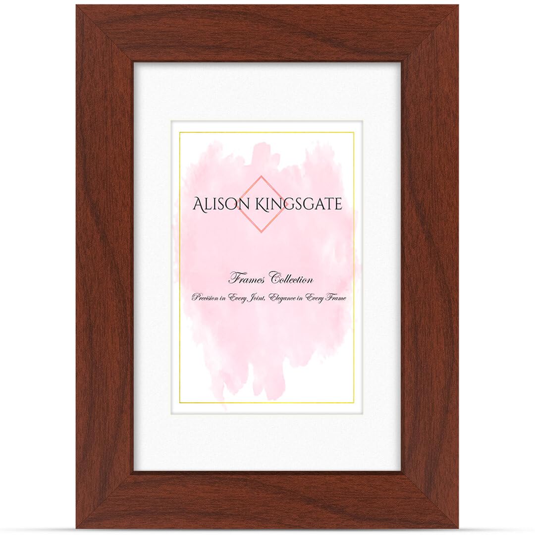 Alison Kingsgate 7x5 Rose Wood Picture Frame with Mount for 6x4 Photos