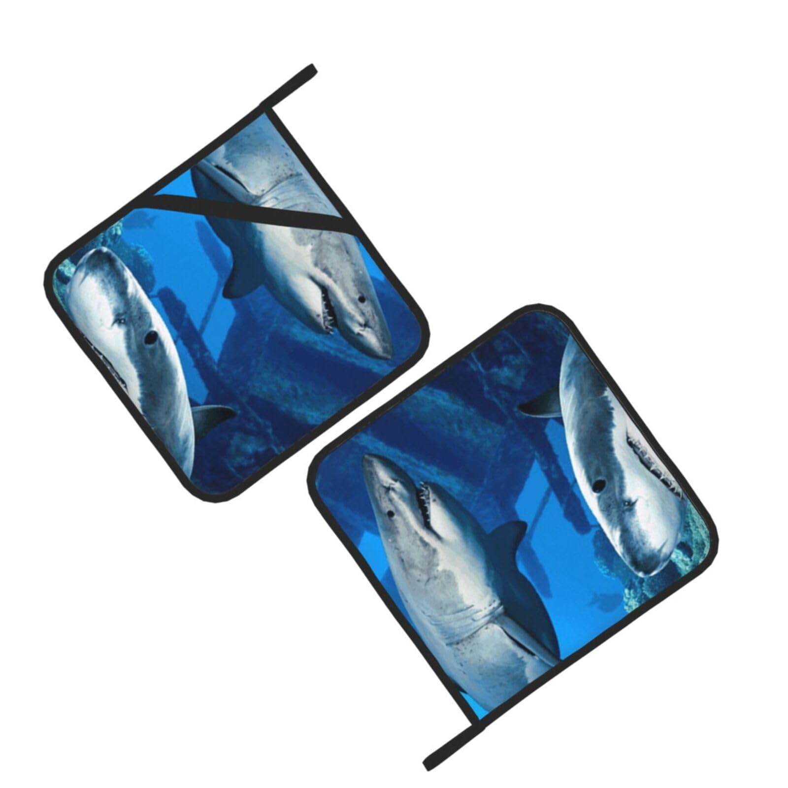 Underwater Wildlife Printed Oven Pot Holders Set of 2 Pcs Heat Resistant Kitchen Microwave Potholders for Cooking Baking Grilling