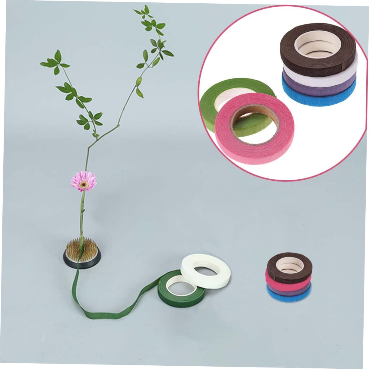 6rolls Floral Tape Flower Wrapping Tape Floral Stem Wrap for DIY Craft Decor