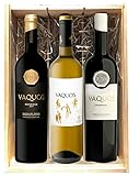 Vaquos Pack Premium de Vinos Ribera Del Duero, Estuche Regalo con Reserva, Verdejo y Crianza, 3 Botellas, Denominación de Origen