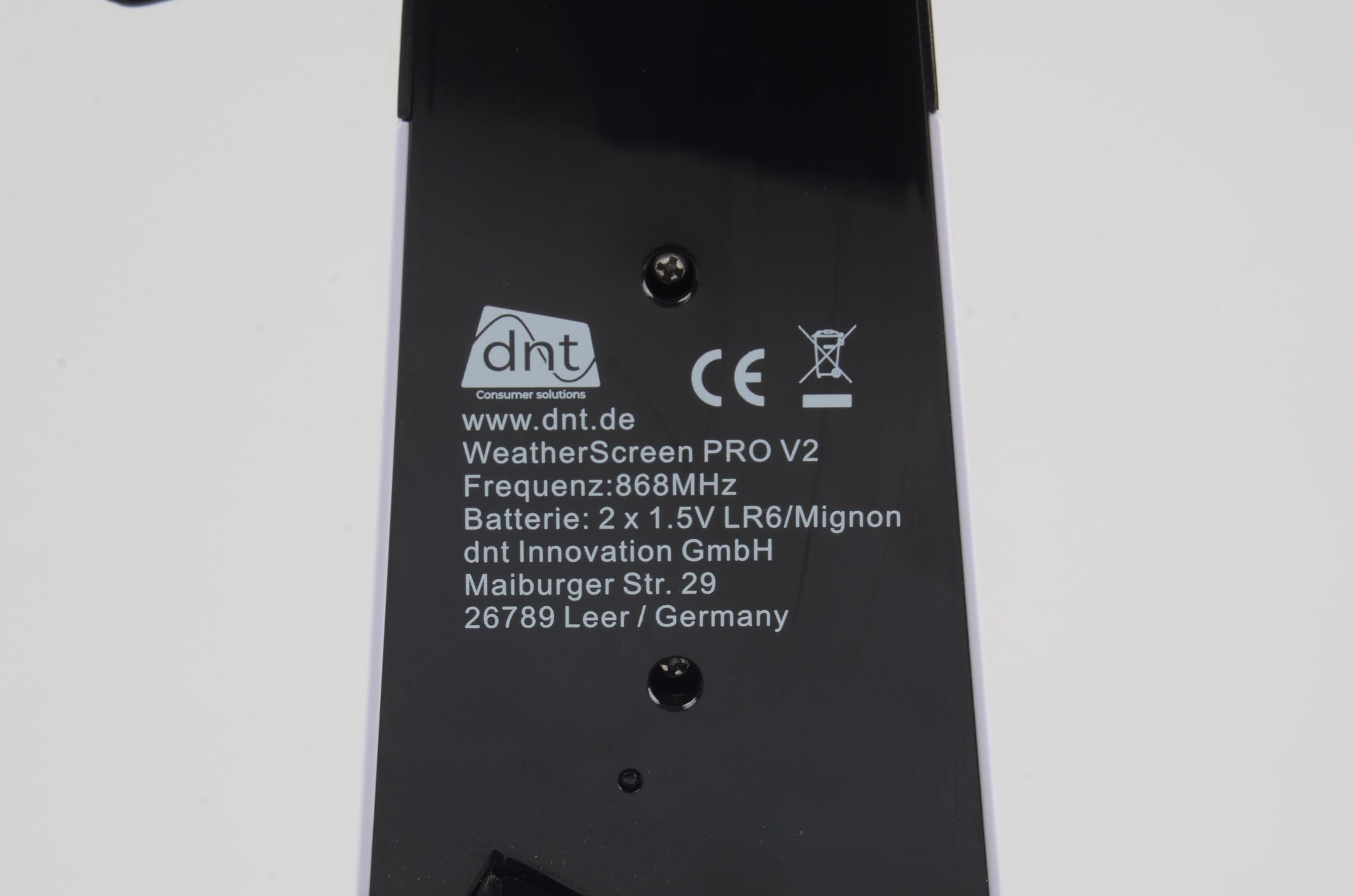 dnt WiFi-Wetterstation WeatherScreen PRO V2, Wetter- und Raumklima stets unter Kontrolle, DNT000026, Weiß, Schwarz