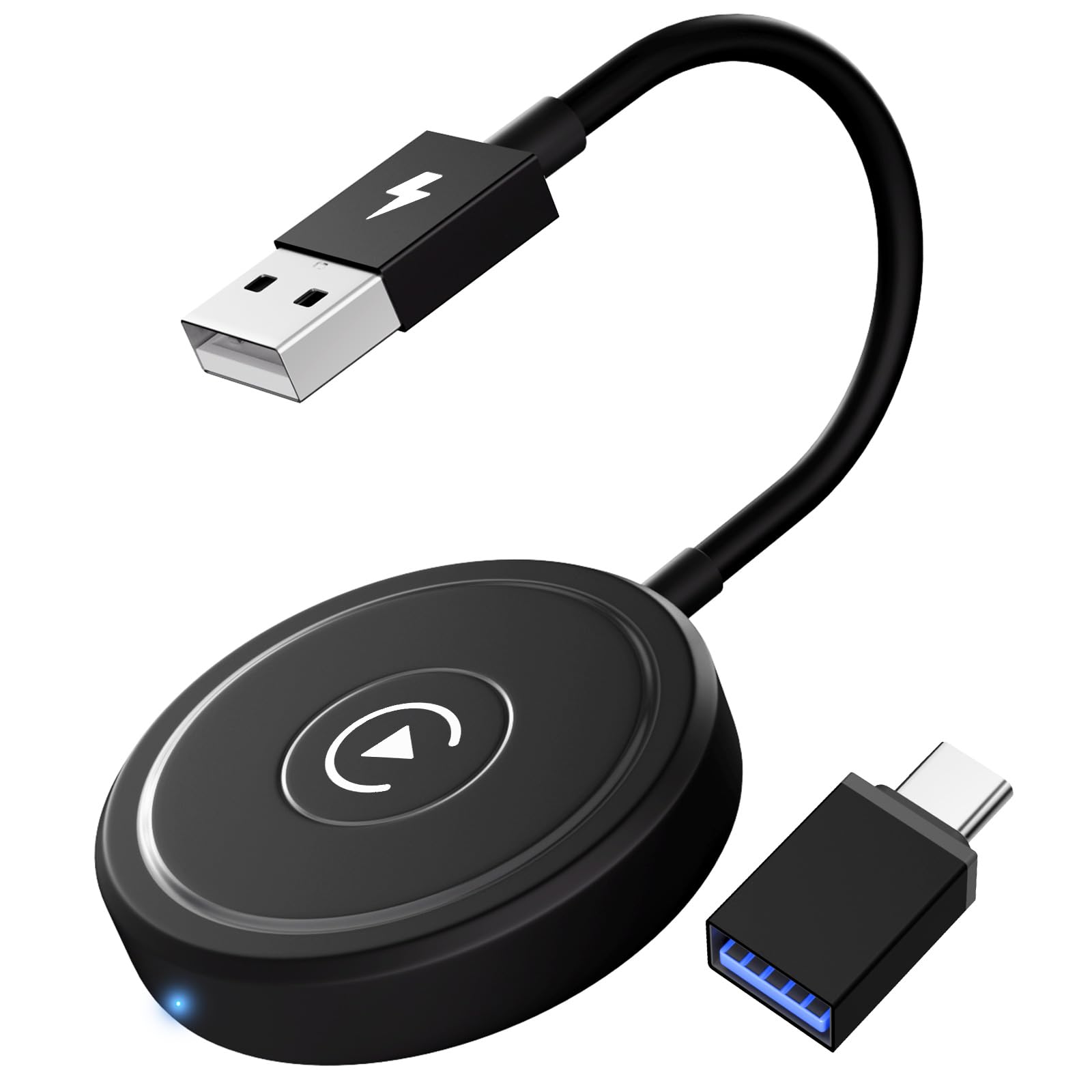 Tadcov Adattatore CarPlay Wireless ini per iPhone &ap; Apple, Da Cablato