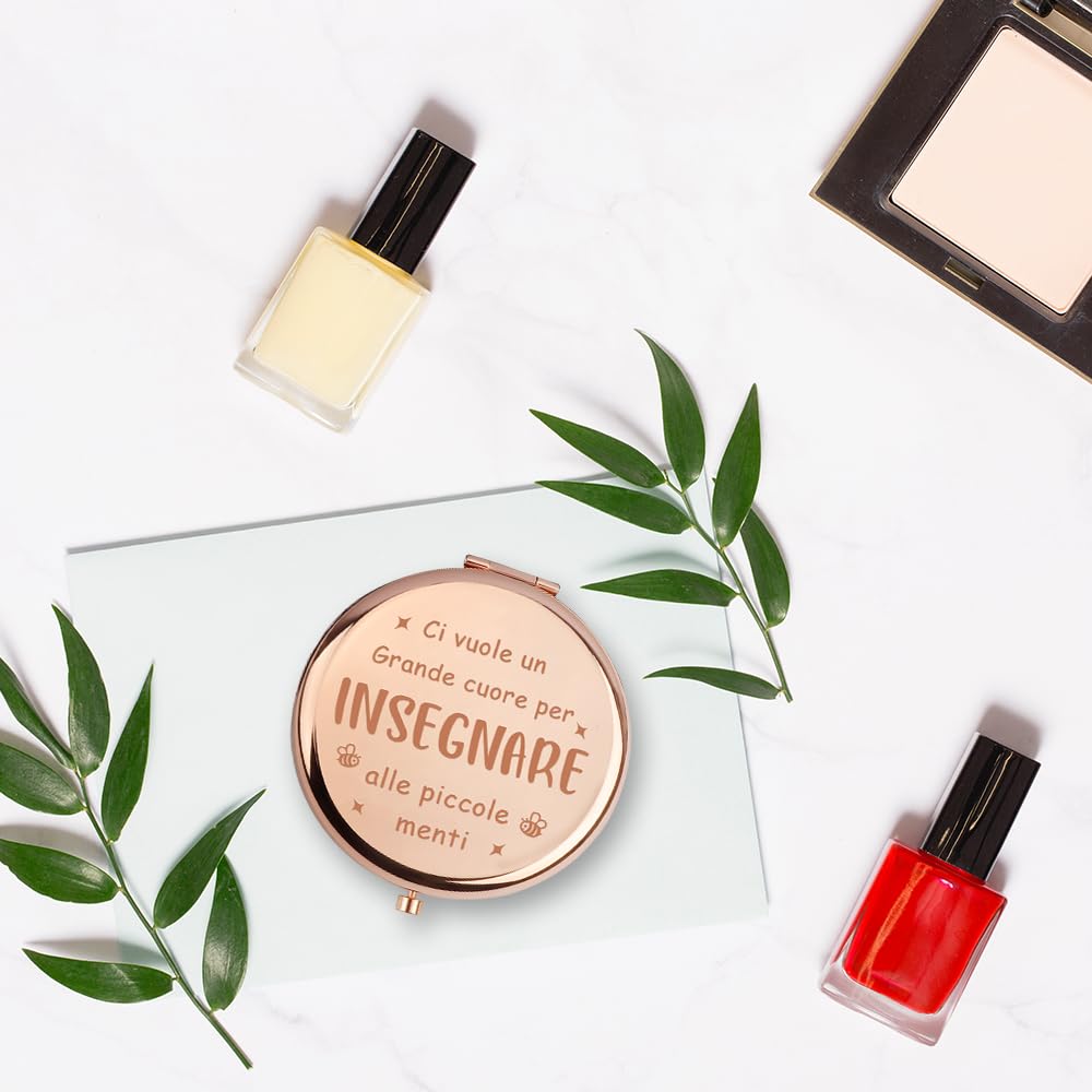 Regalo Maestra,Regalo Maestre Fine Anno,Regalo Per Insegnante,Idee Regalo Insegnanti Specchio Compatto,Regali Maestre,Regalo Maestra Educatrice Fine Anno,Regalo Per Maestra Asilo,Regalo Maestre Natale
