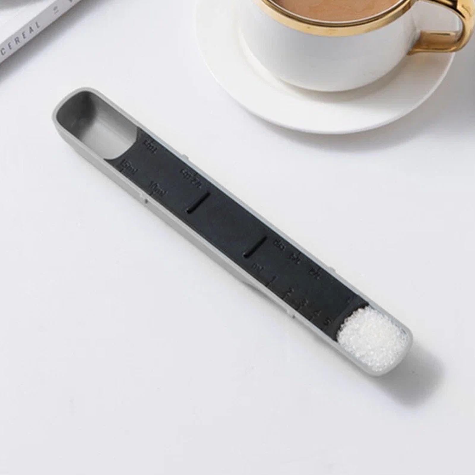 Cucchiaio dosatore in grammo, 6 cucchiai dosatori trasparenti, per caffè e proteine in polvere, dosatore con scala 5 g, 10 g, 15 g, per cottura in cucina