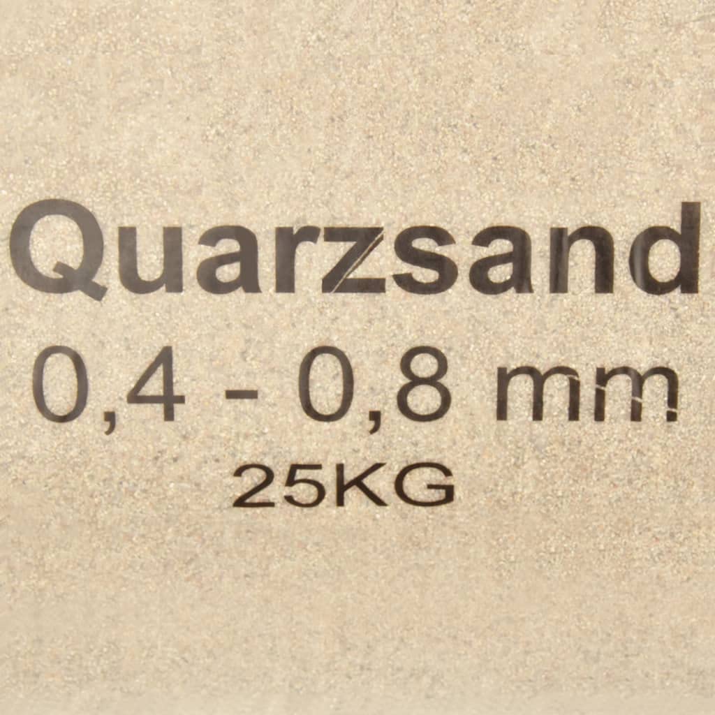 Materiale: Sabbia di Quarzo Filtro Sabbia 25 kg 0,4-0,8 mm