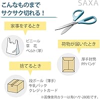 Vista 5 de Kokuyo Tijeras Saxa, amarillo, hoja estándar, mango simétrico para mano derecha e izquierda (HASA-280Y)