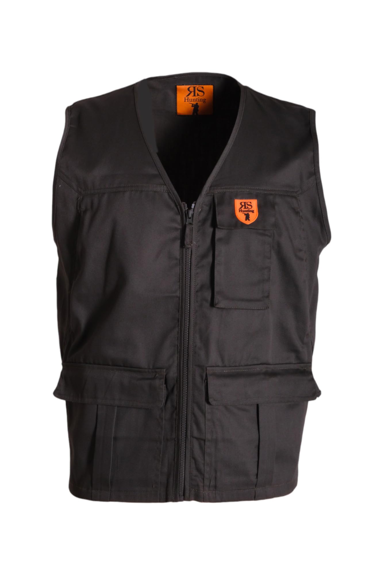 fratelliditalia.org Gilet smanicato caccia uomo tasche carniere verde abbigliamento sportivo