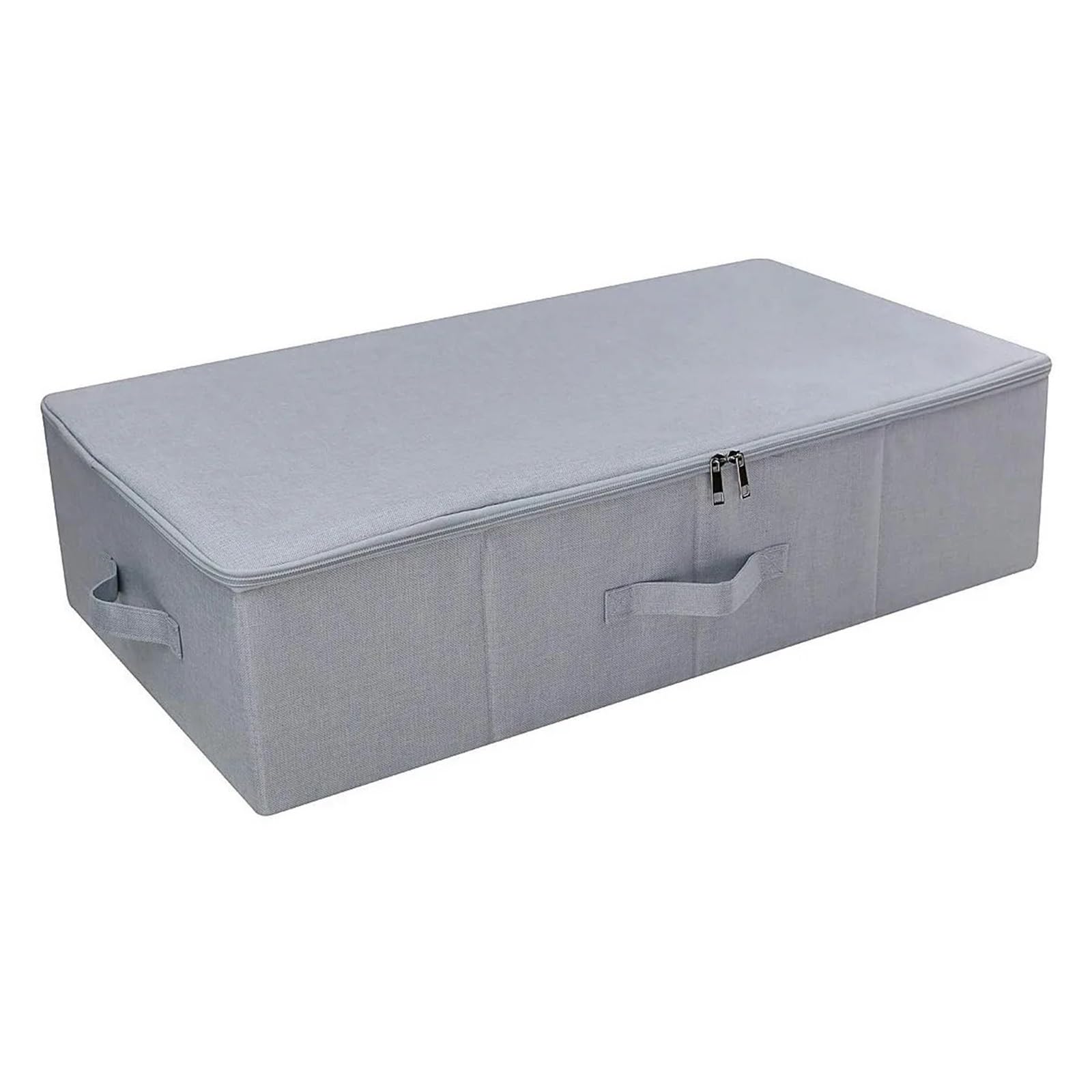 RRYPBOVG Foldable Blanket Storage Bags Under Bed Storage Container Closet Organizer With 3 Handles Sturdy Foldable Clothes Storage Bin Thick Fabric Blanket Storage Bag(Light grey)
