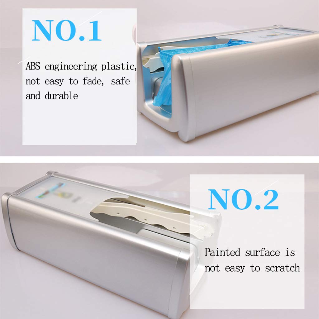 Copriscarpe a forma di trascinamento automatico, in ABS, perfetto per uso medico, casa, negozio e ufficio, protegge il pavimento della casa dalla polvere (argento)