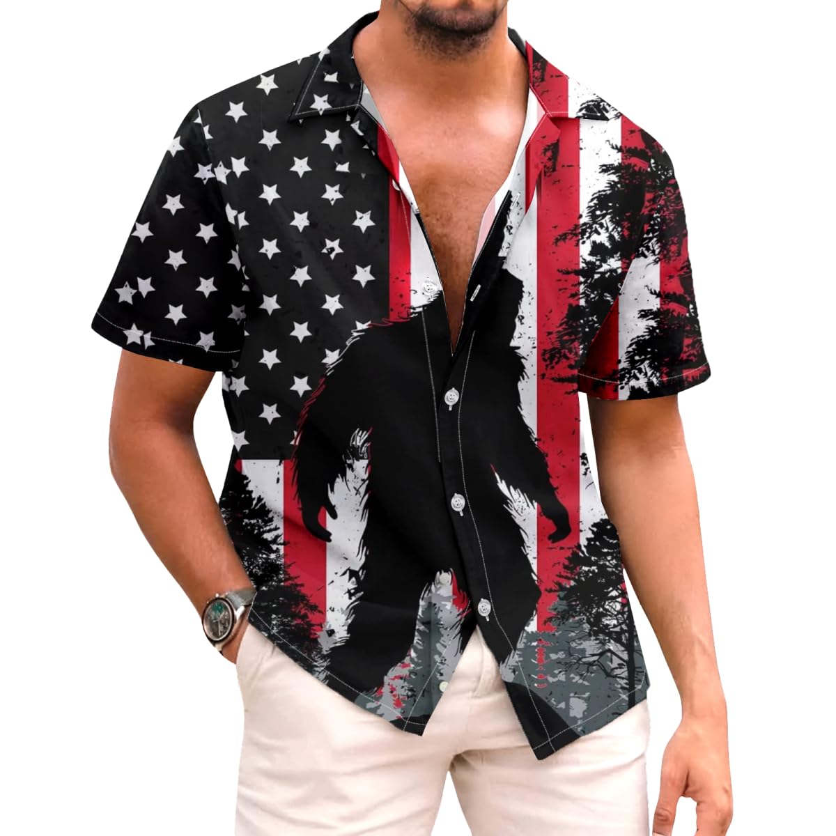 Corkifux Mens Hawaiian Shirt Funny Holidays Vacation Party Button Down Short Sleeve Shirts