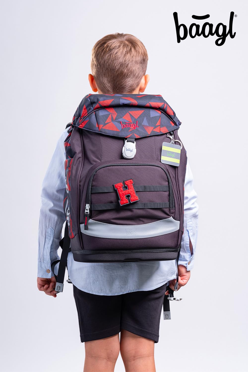 Baagl Mochila escolar para niños de 1ª clase, mochila escolar Airy Plus con sistema de espalda ergonómico y cinturón de cadera desmontable, mochila escolar ultraligera para escuela primaria, escuela | Compartimento aislado para aperitivos; cierre magnétic