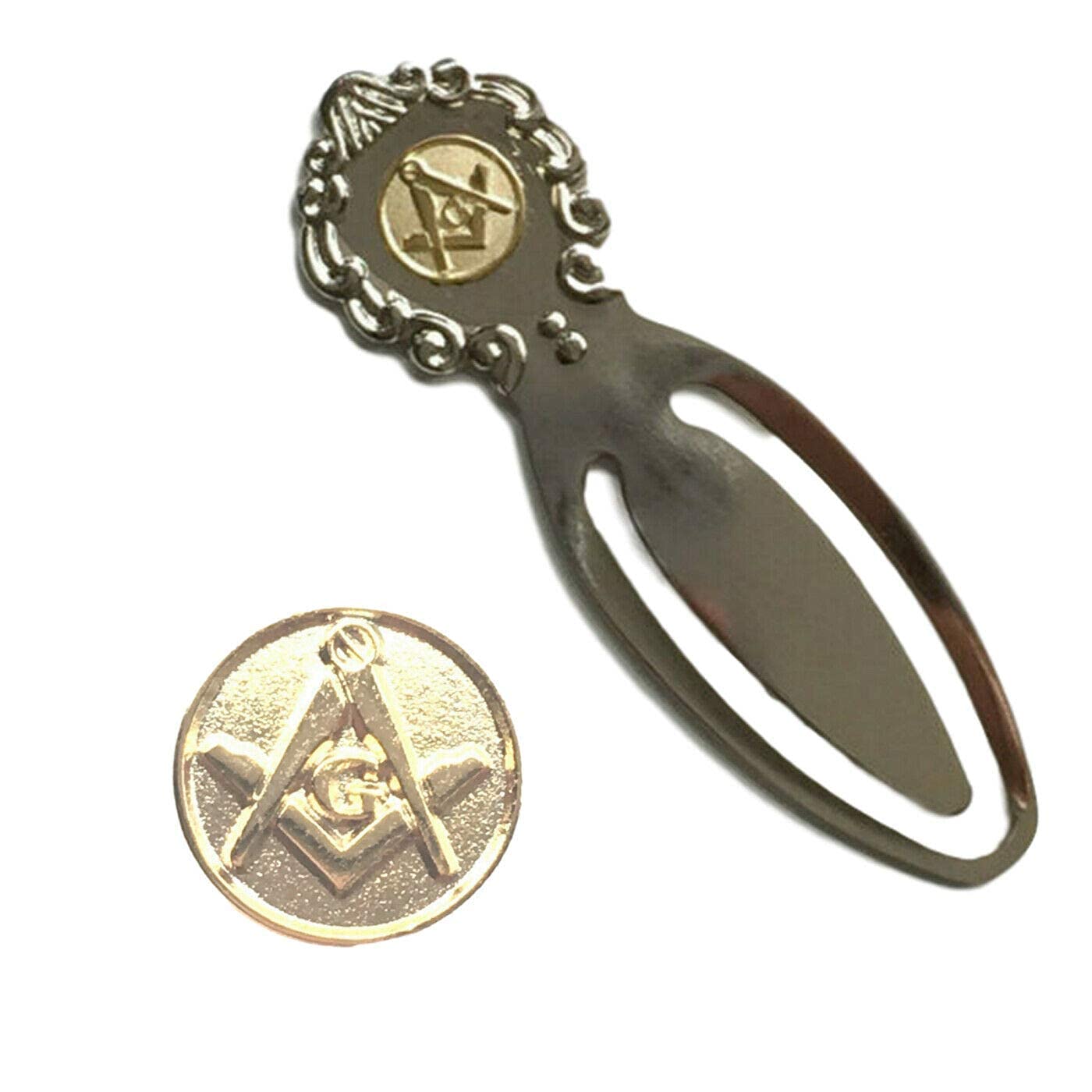 Smartbadge® Masonic Round Square & Compass Badge & Masonic Square & Compass Bookmark-K126