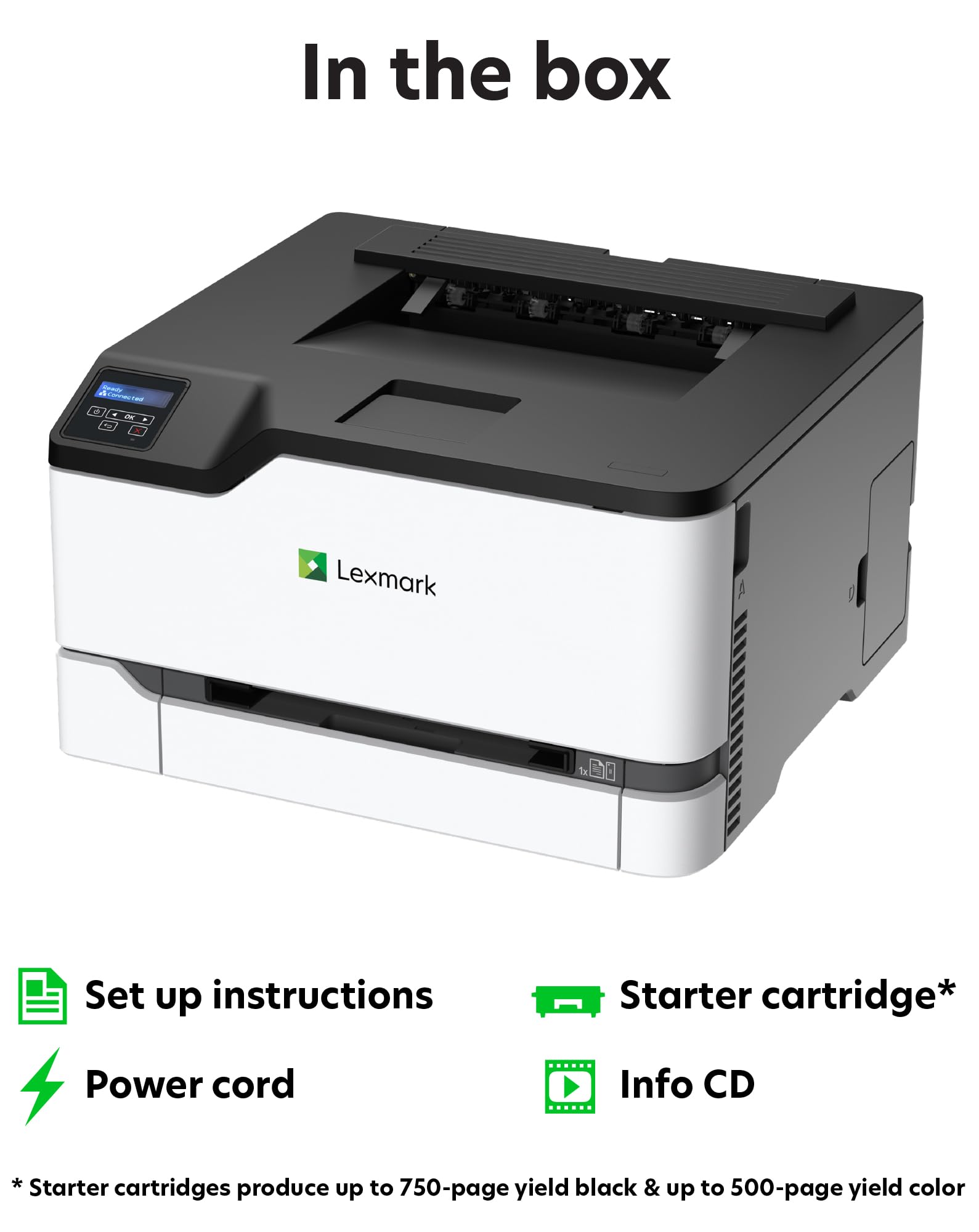 Lexmark CS331dw Color Laser Printer with Ethernet, Mobile-Friendly, Wireless Office Printer with Automatic Two-Sided Printing (3-Series)(40N9020)
