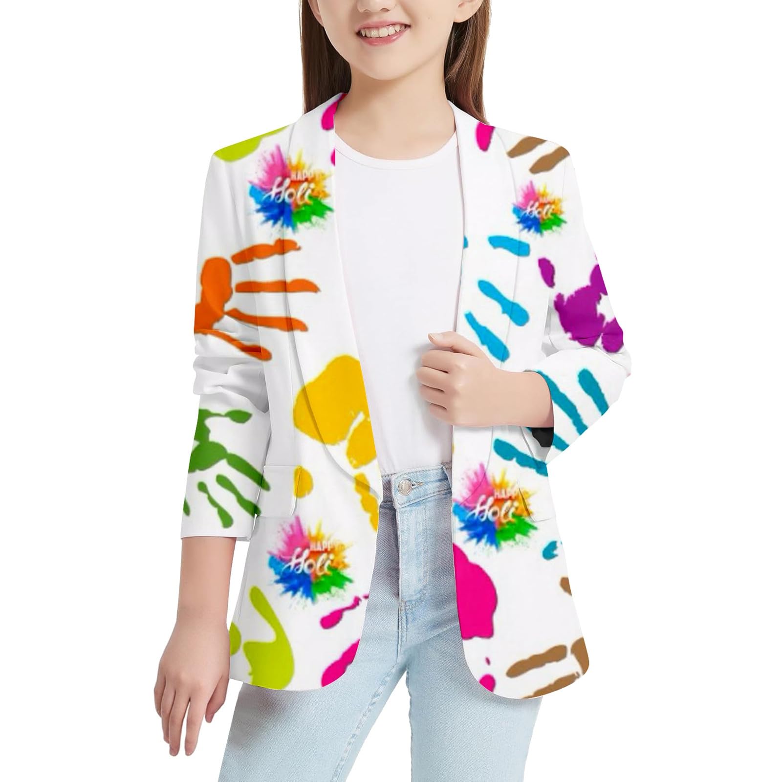 Veste de costume pour enfants garçons filles IColorful Sp Lashed Ink