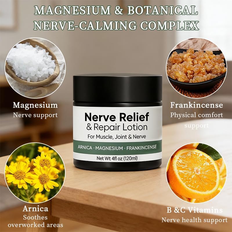 Alcura Nerve Cream, Alcura Neuropathy Lotion with Arnica, Magnesium for Body, Joint, Knee, Lumbar, Neck, Hand and Feet – 120GM 4