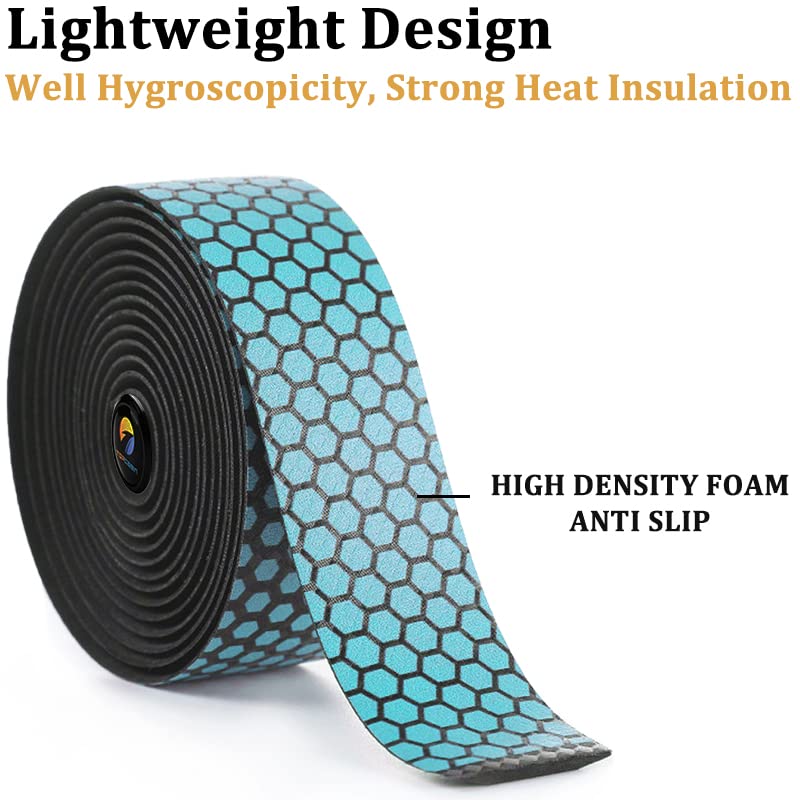 Miniatura 4 de Cinta de barra de bicicleta EVA Camouflage Series Comfort Road Bike Handlebar Cinta de barra de bicicleta con tapones de extremo de barra, 2 rollos