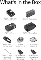 Vista 6 de DJI Mic 2 (2 TX + 1 RX + estuche de carga), micrófono de solapa inalámbrico, cancelación inteligente de ruido, grabación interna flotante de 32