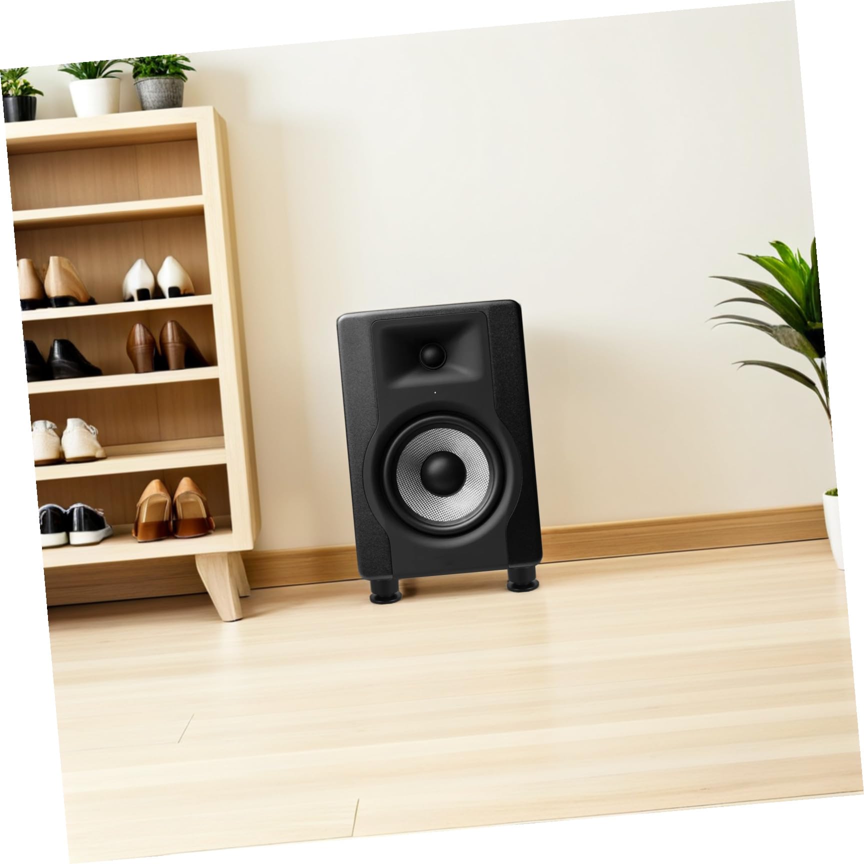 Piedini Isolanti per Altoparlanti Hifi 4 Pezzi in Lega di Alluminio | Nero, Inserti in Rame e Gomma, per Sistemi Audio Domestici e Giradischi, Stabilità
